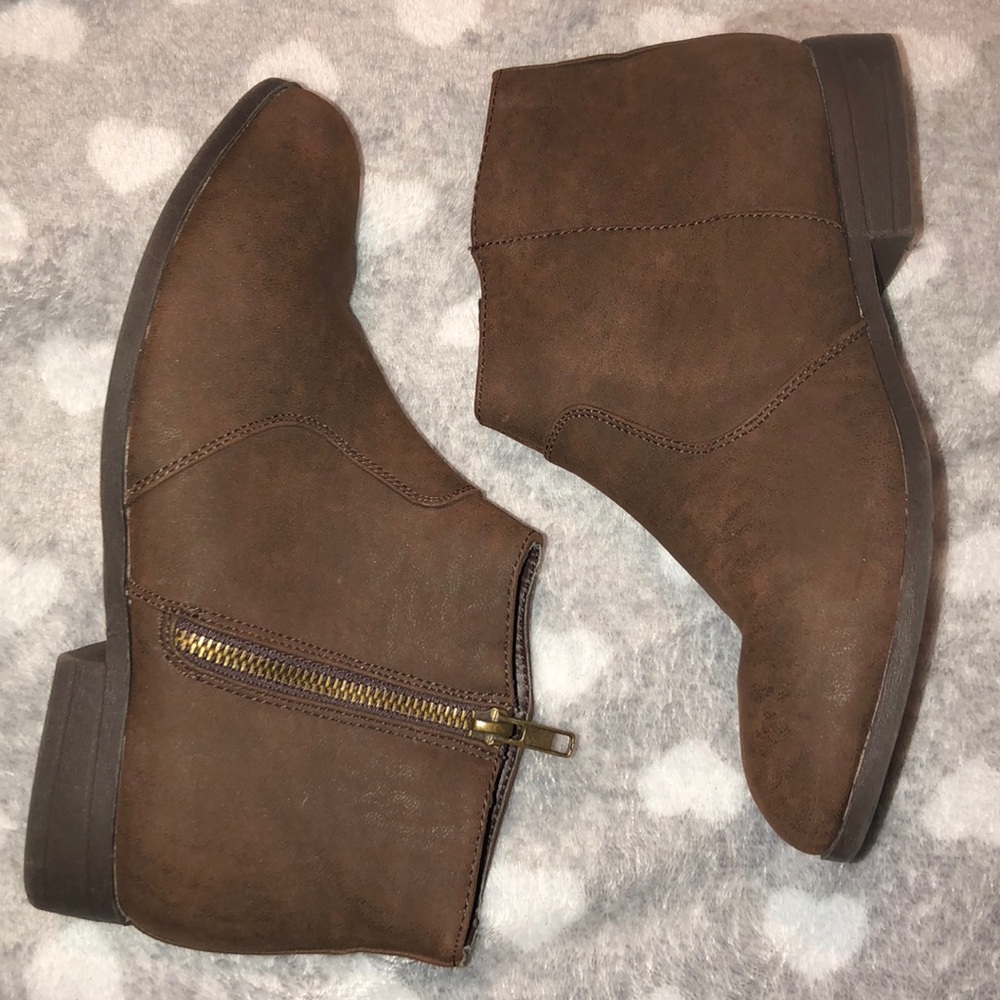 Brown booties